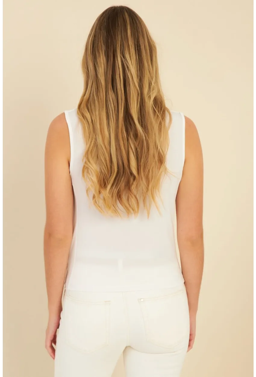 Kadın Beyaz Degaje Yaka Bluz YZ1020