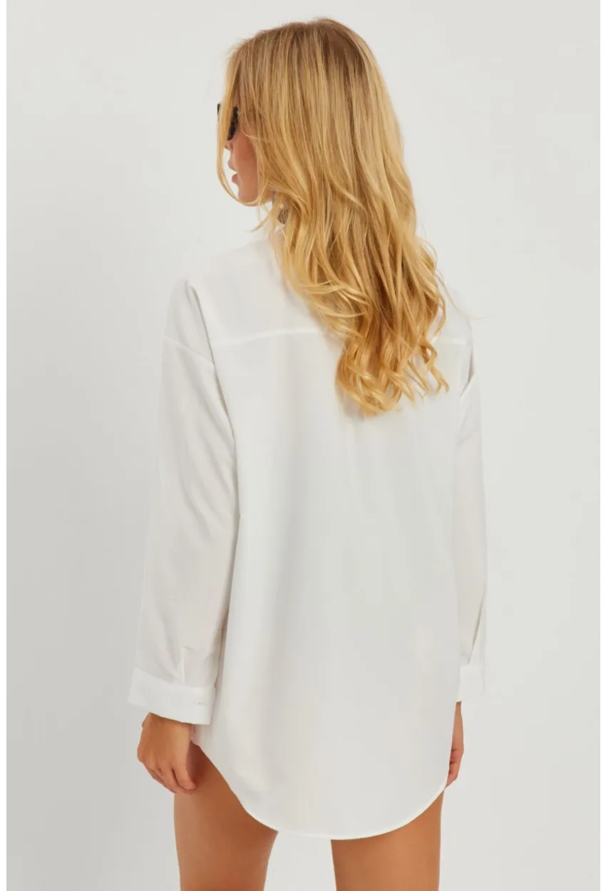 Kadın Beyaz Gömlek Q987