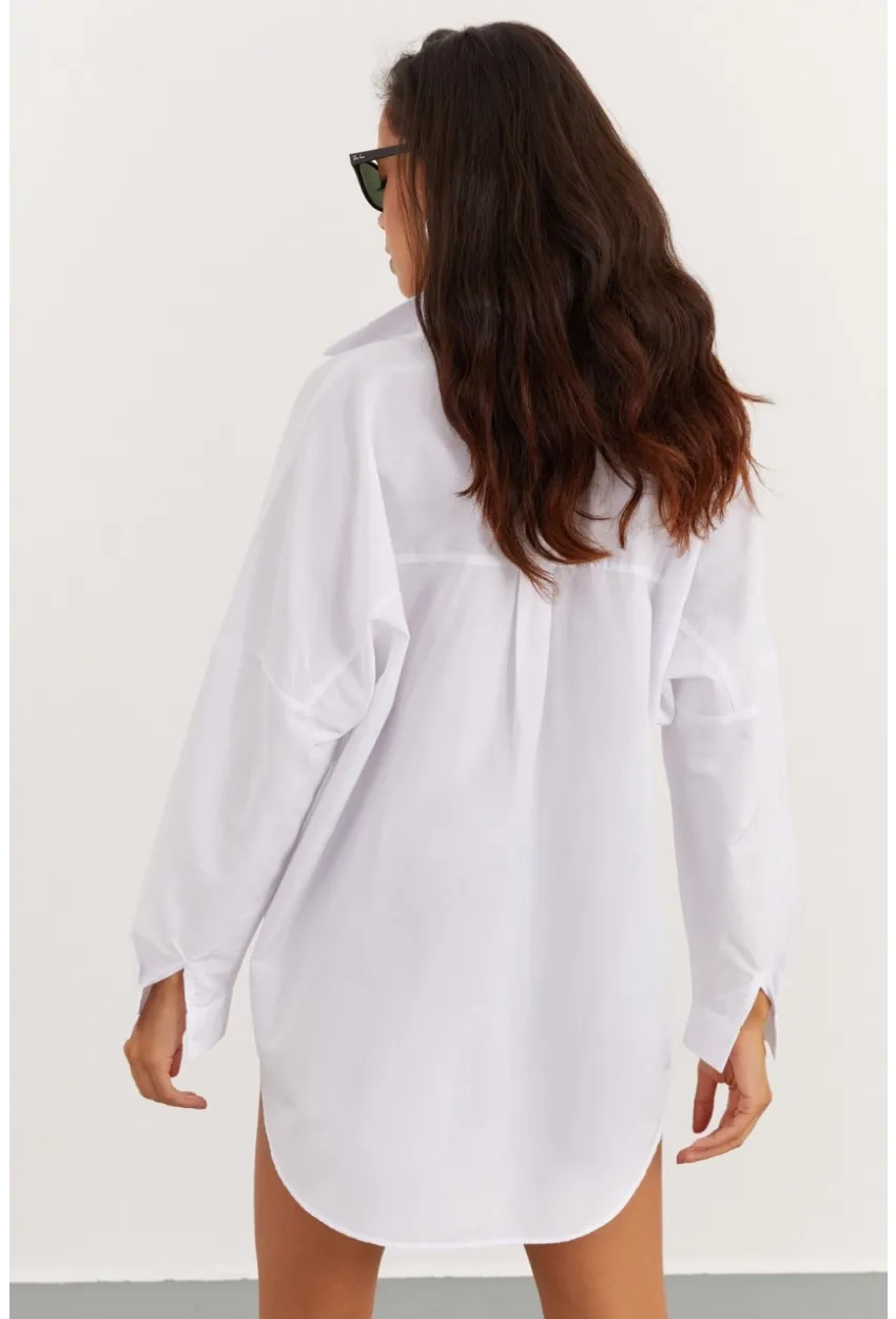 Kadın Beyaz Salaş Gömlek SF2132