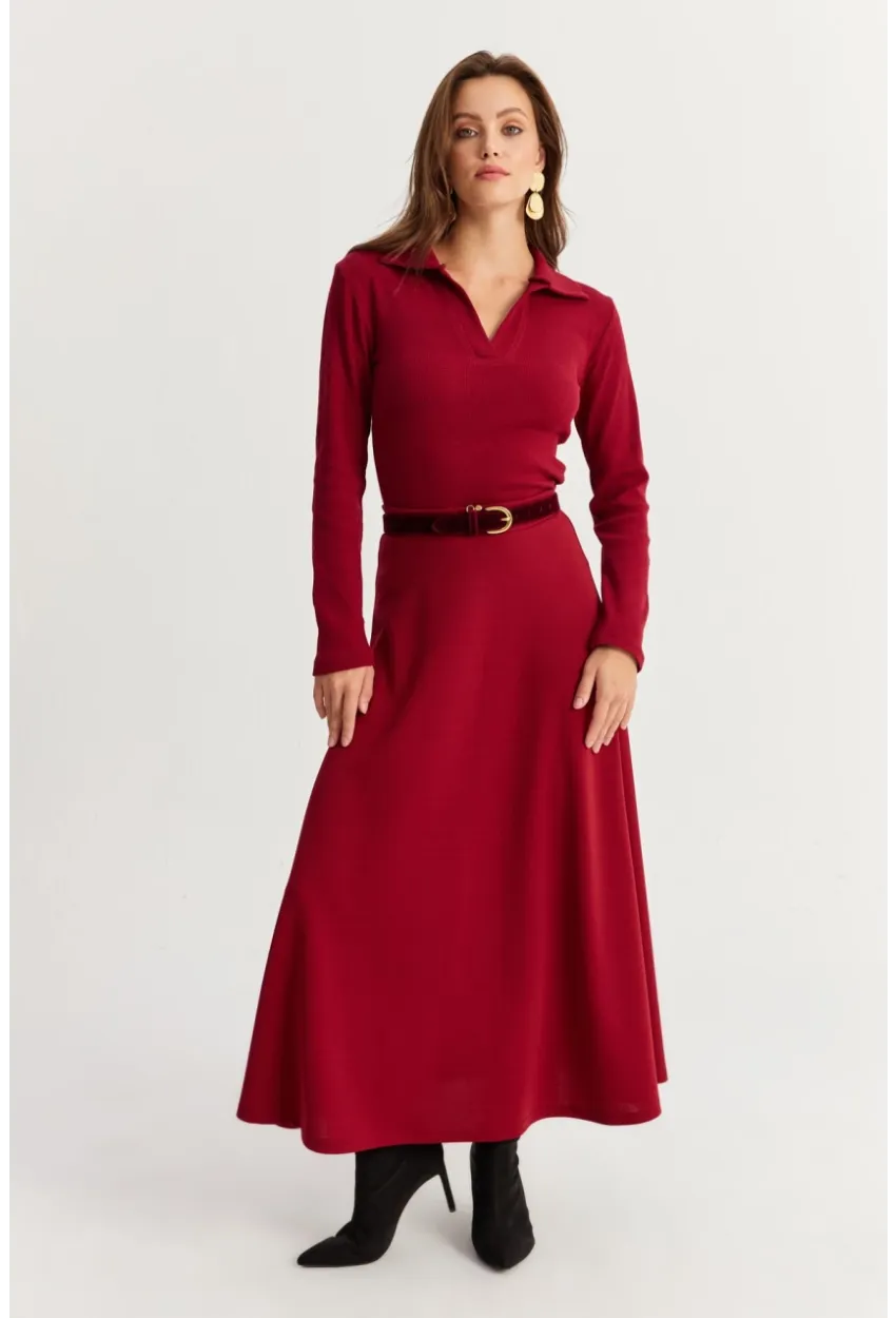 Kadın Bordo Çan Etek MLON3005