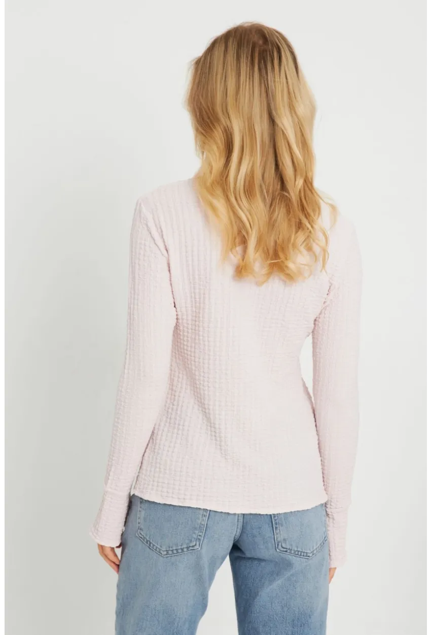 Kadın Bürümcük Gömlek Açık Pembe AYD272