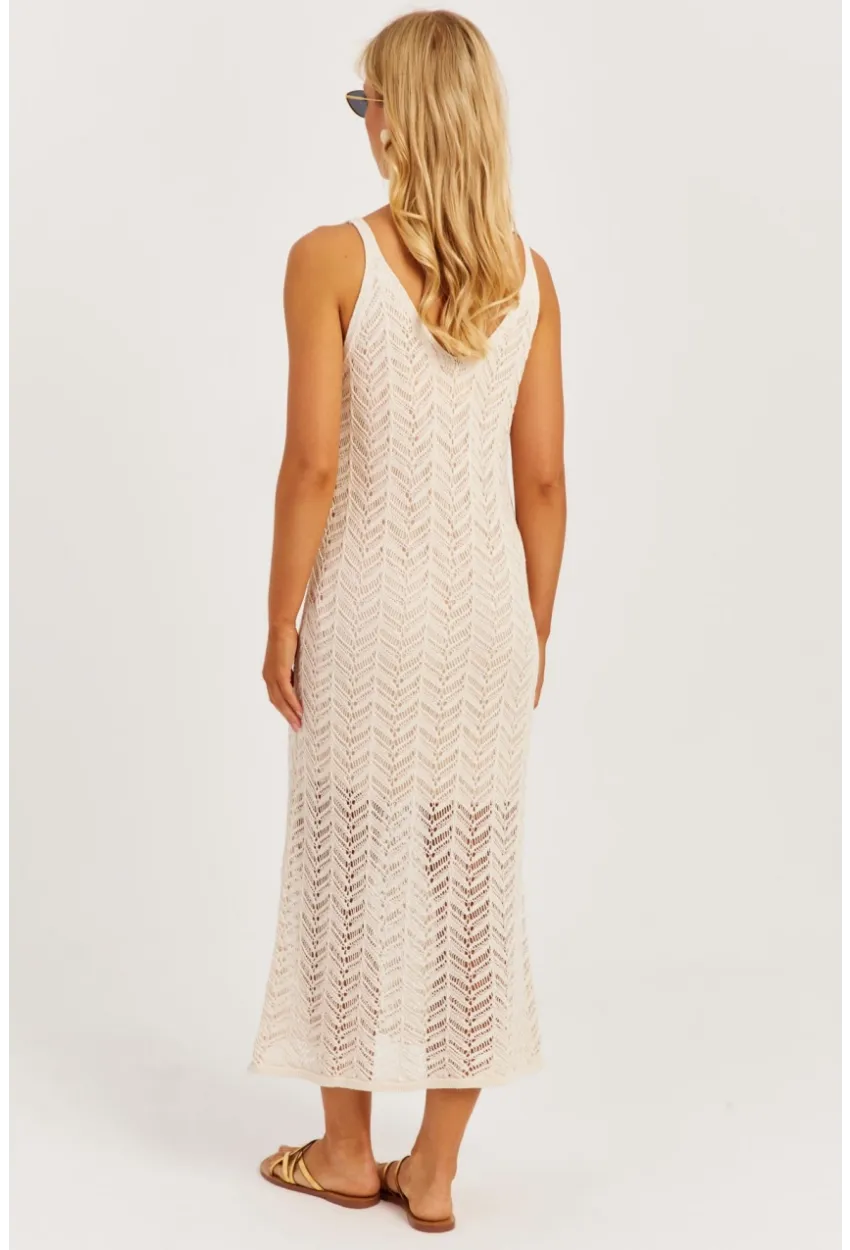 Kadın Ekru Askılı Astarlı Elbise YZ629