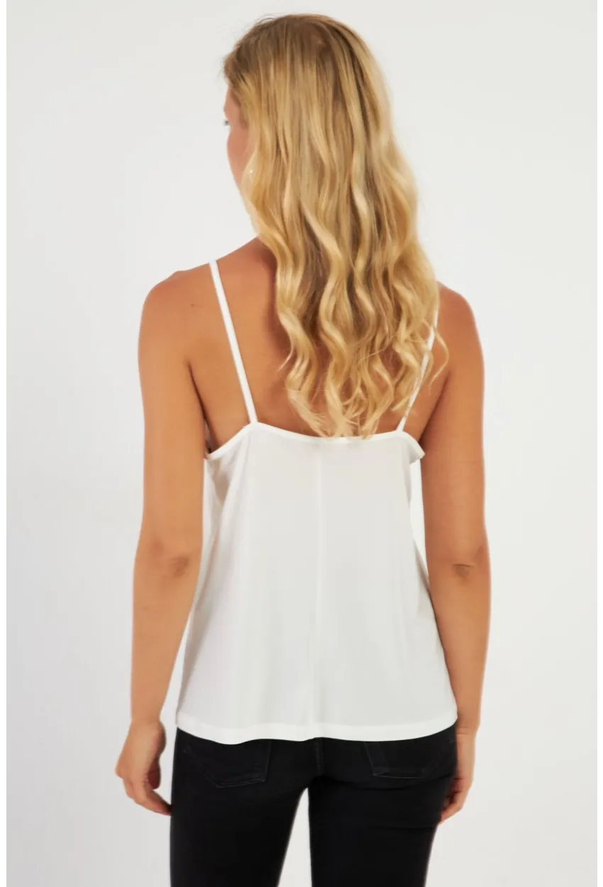 Kadın Ekru Dantelli Atlet AYD353