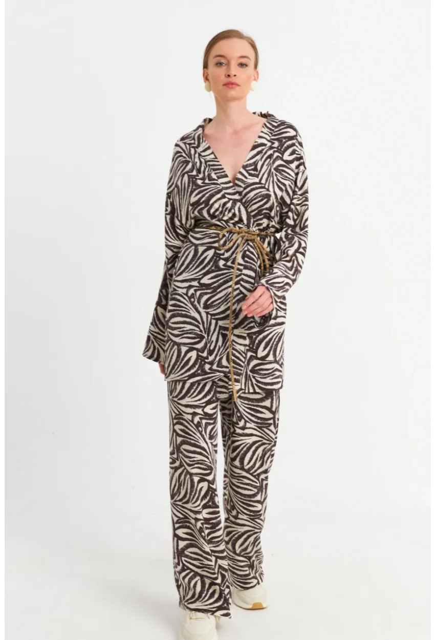 Kadın Ekru-Kahve Alt Üst Takım MGÇ202