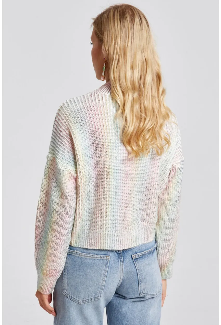 Kadın Ekru Varakli Triko Bluz SF2529