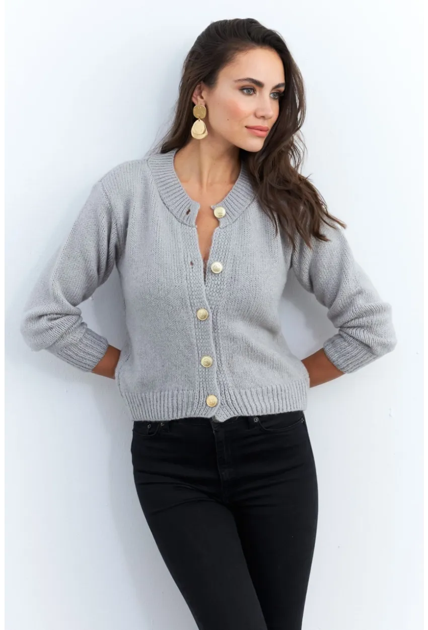 Kadın Gri Hırka YV285