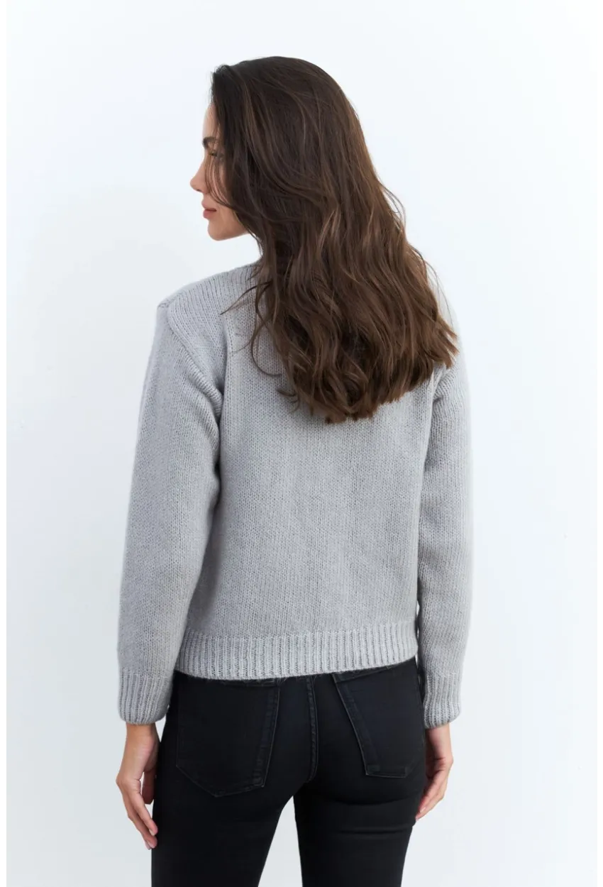 Kadın Gri Hırka YV285