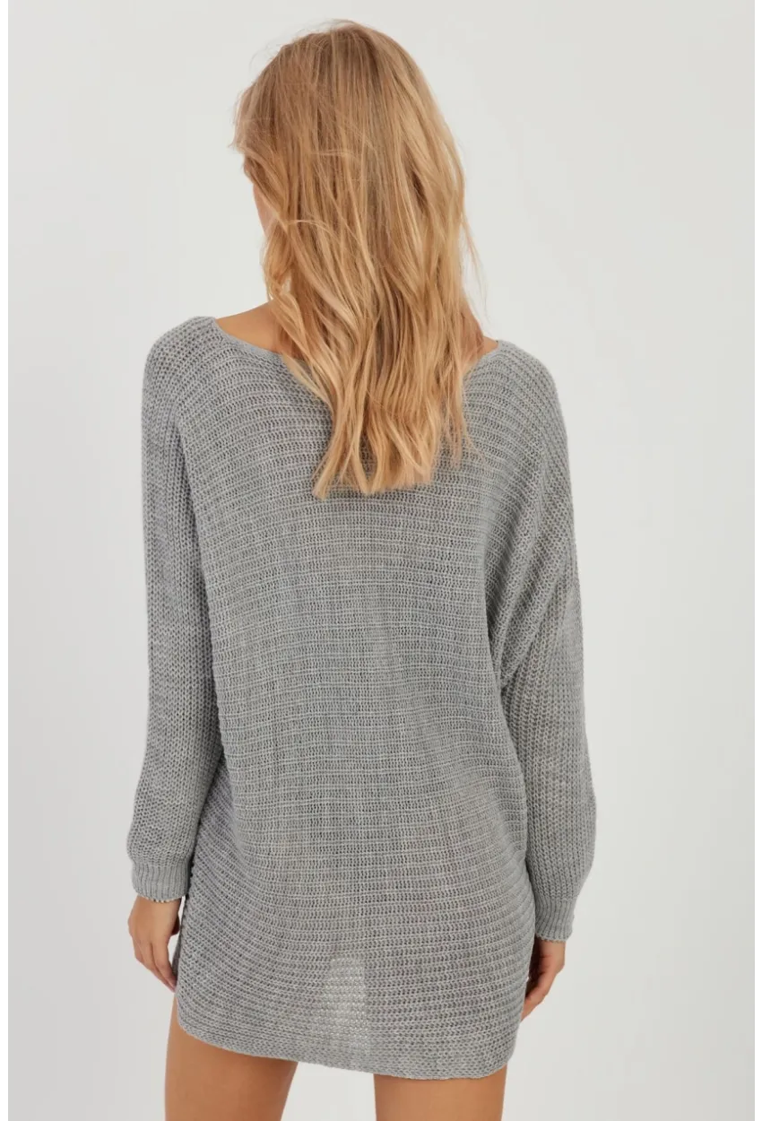 Kadın Gri Triko Kazak SMT223