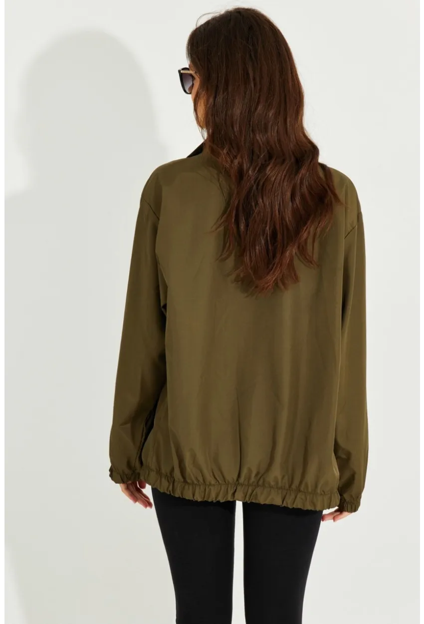 Kadın Haki Mevsimlik İnce Yağmurluk MEN2005