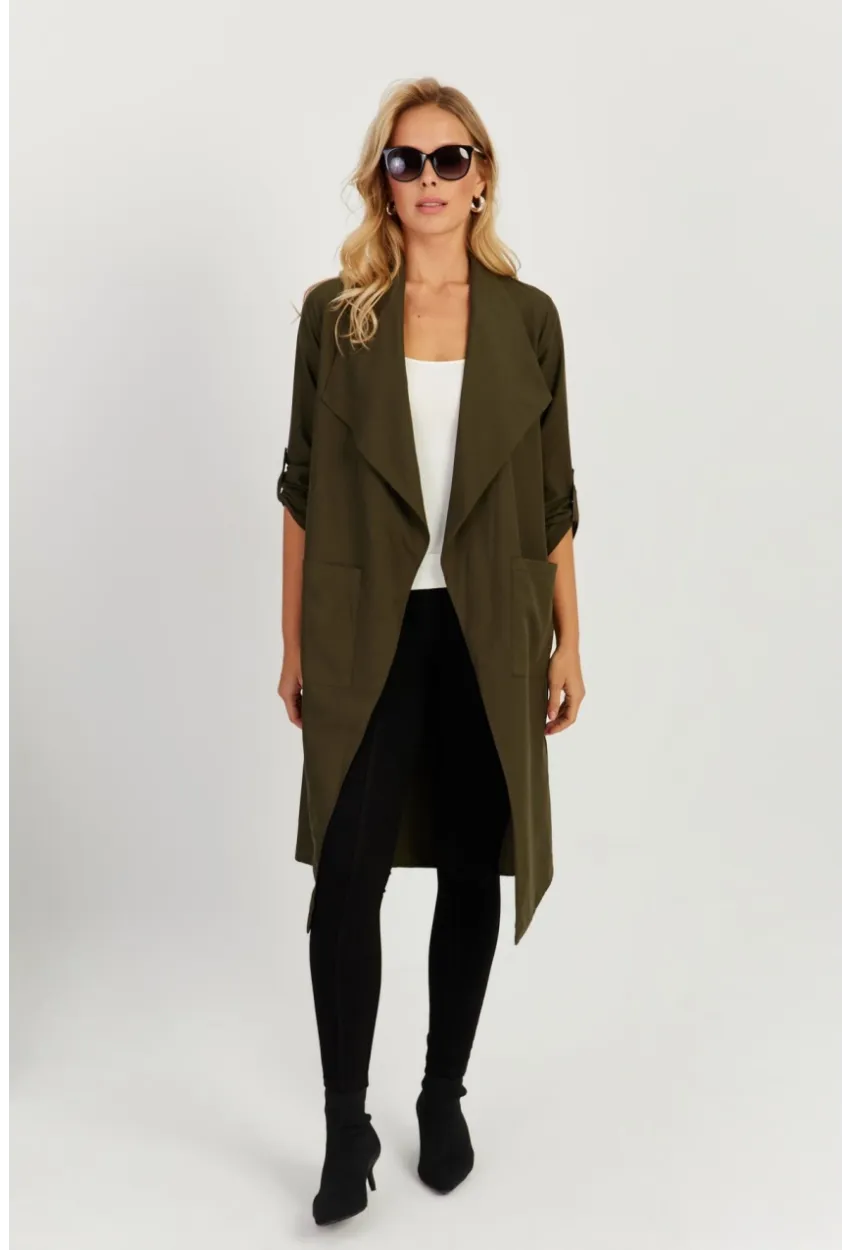 Kadın Haki Mevsimlik Pardesü MU159