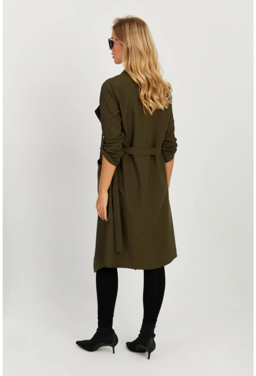 Kadın Haki Mevsimlik Pardesü MU159