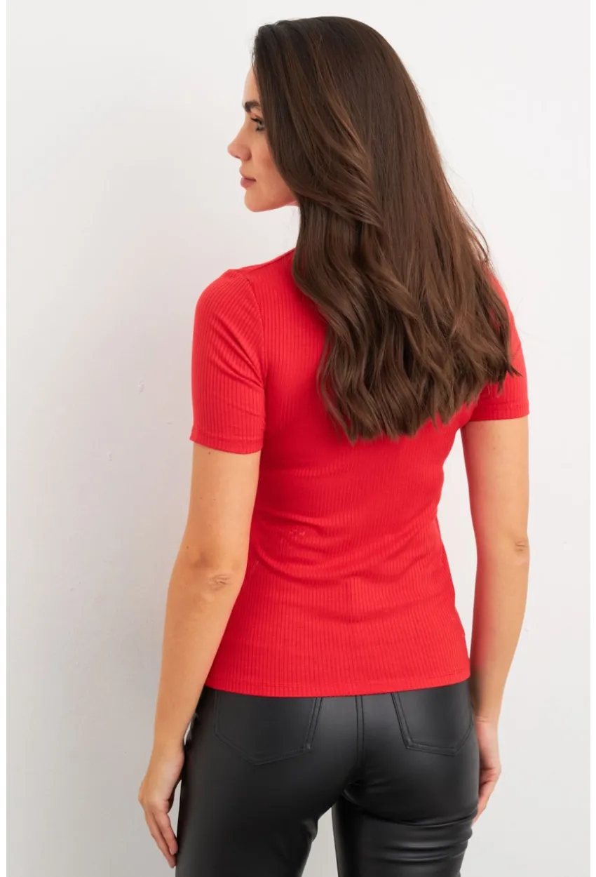 Kadın Kırmızı Basic Bluz AYD404