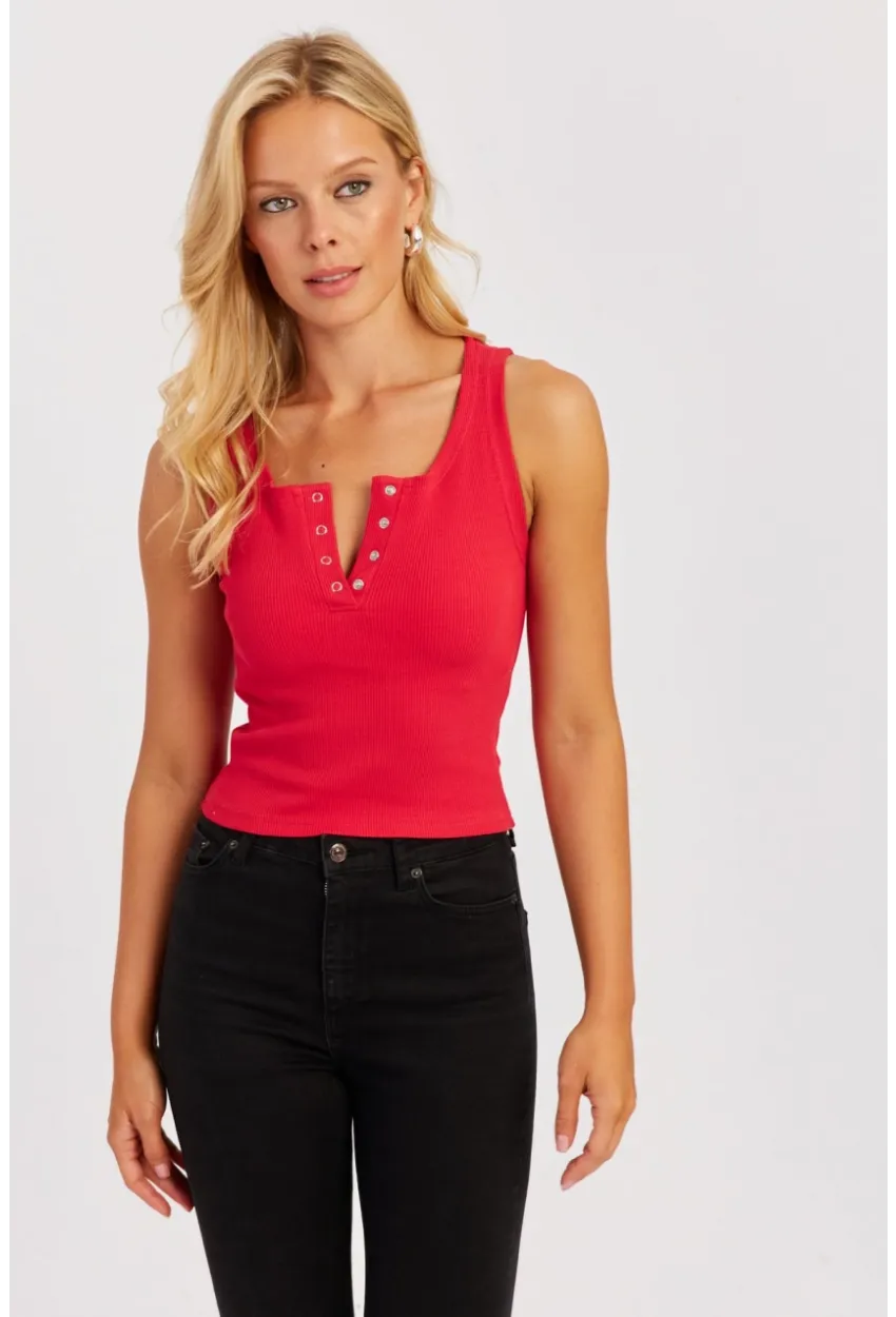 Kadın Kırmızı Patlı Kaşkorse Bluz MK02