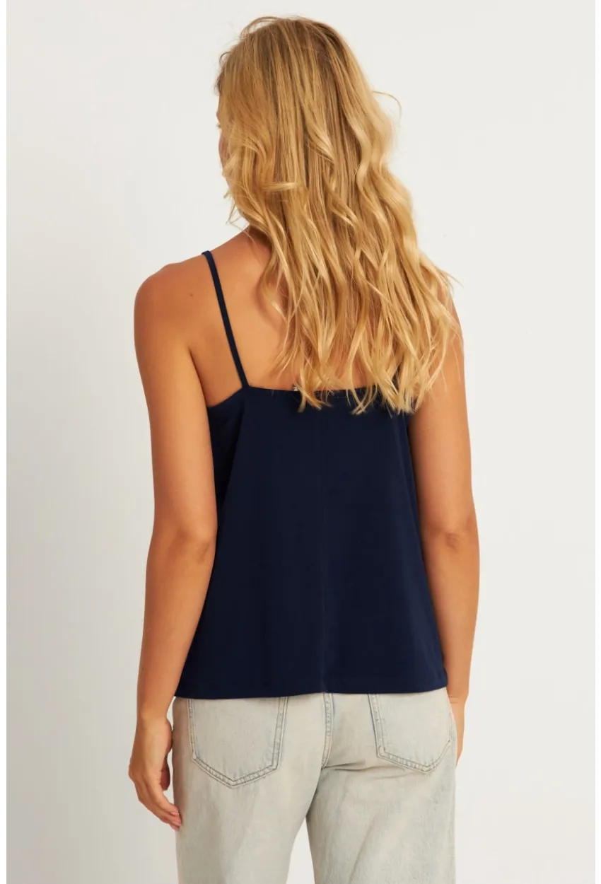 Kadın Lacivert Askılı Bluz AYD269