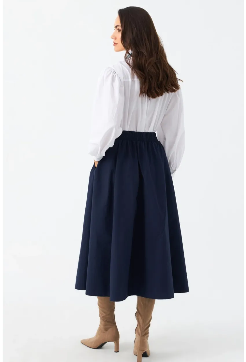 Kadın Lacivert Çan Etek ELA3951