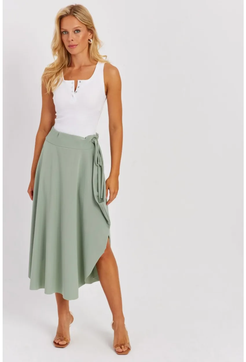 Kadın Mint Asimetrik Etek LV176