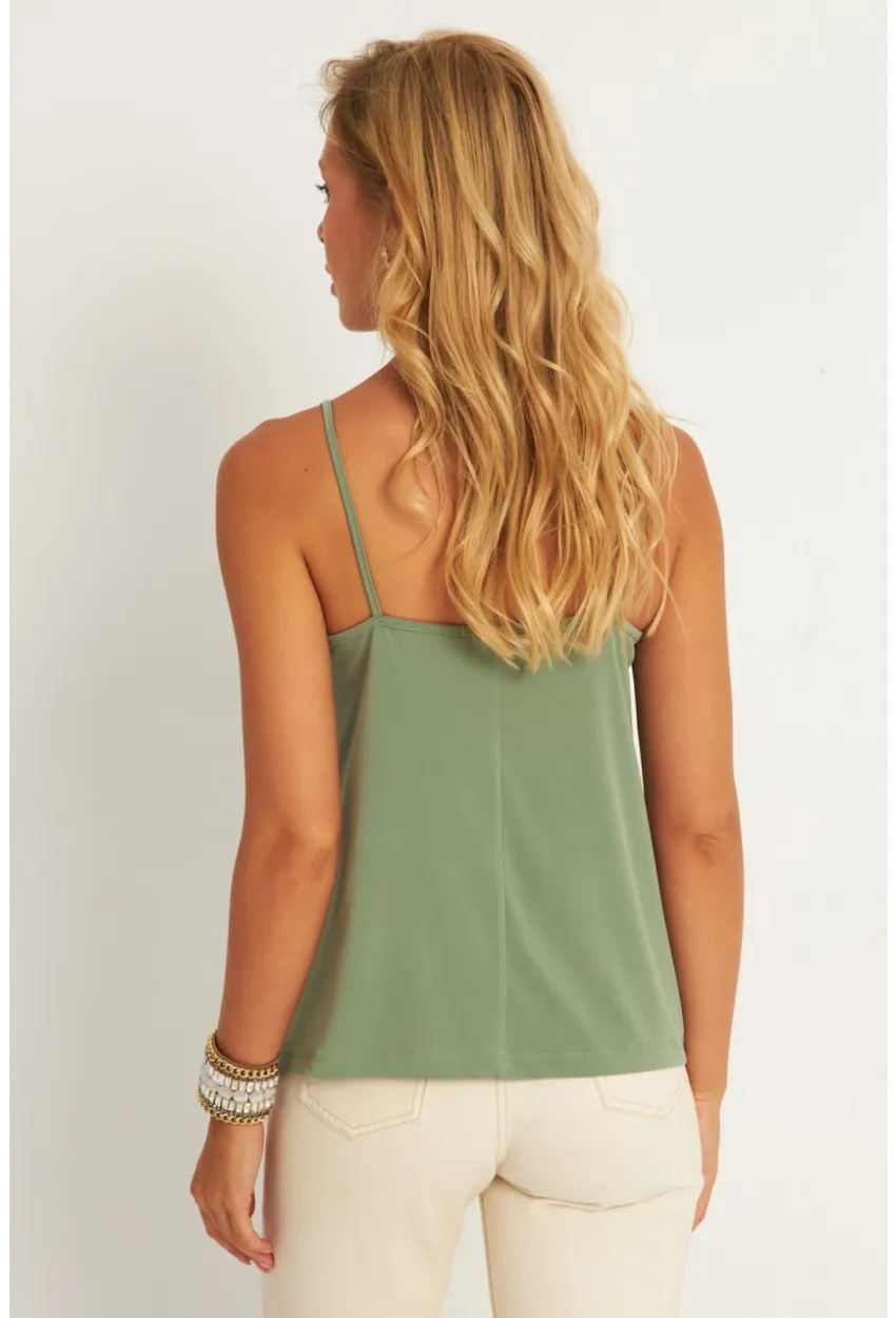 Kadın Mint Askılı Bluz AYD269