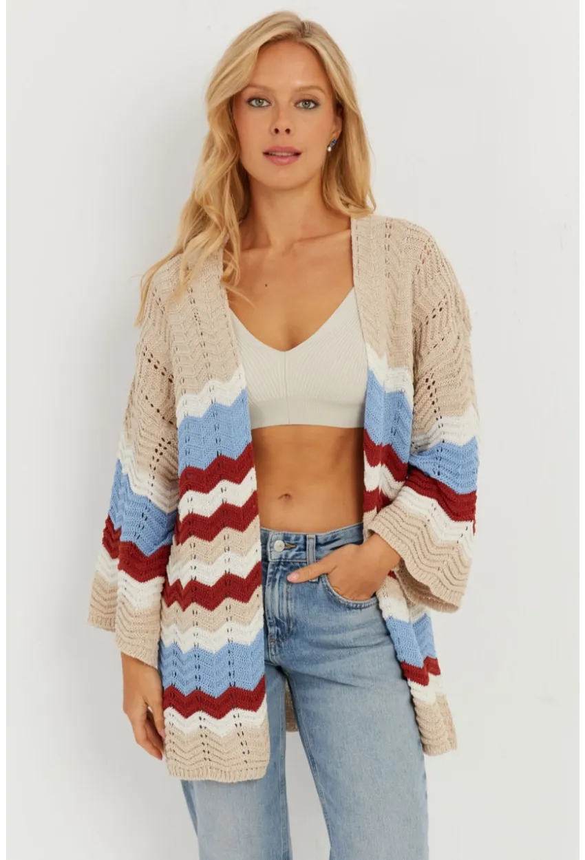 Kadın Multi Ajurlu Renkli Hırka MİW4741