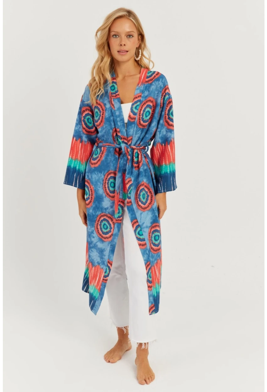 Kadın Multi Desenli Kimono GÇ155