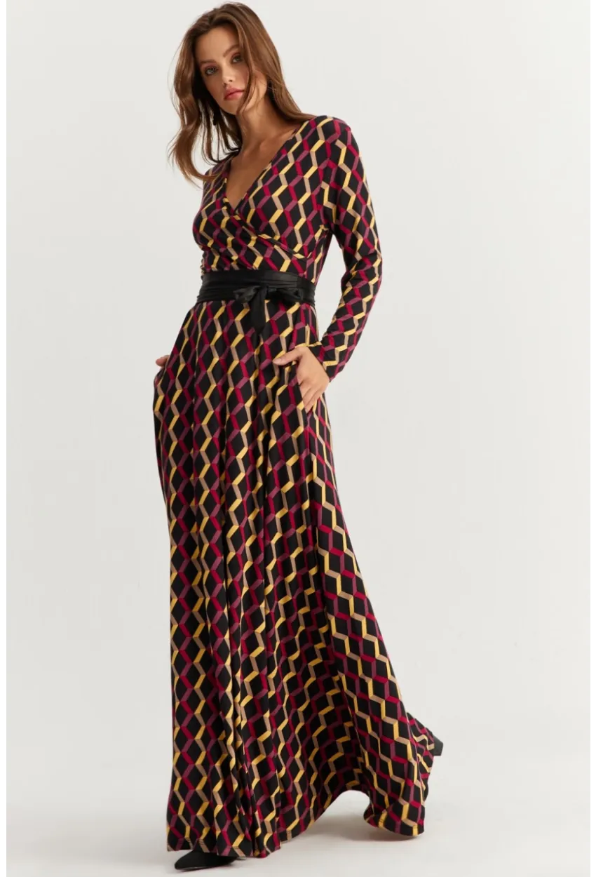 Kadın Multi Kruvaze Maxi Elbise VTN3