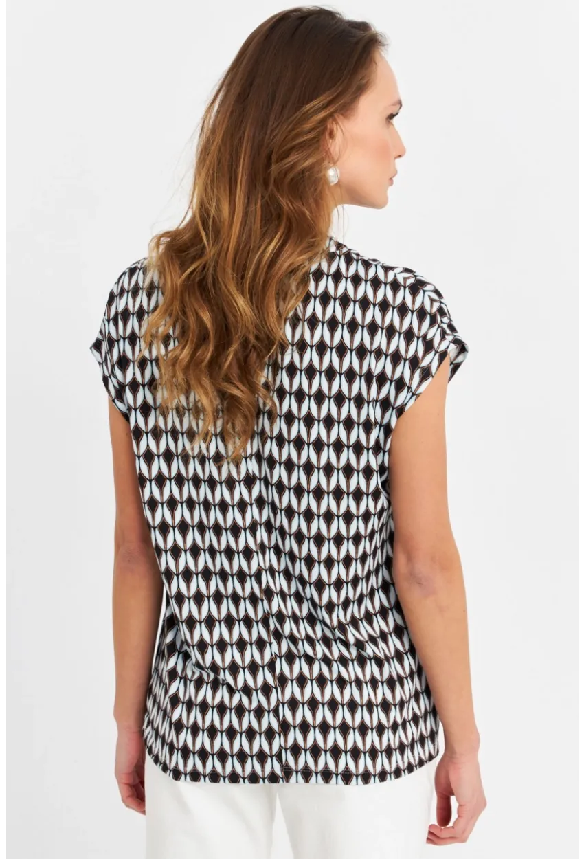 Kadın Multi V Yaka Salaş Bluz MLPP643