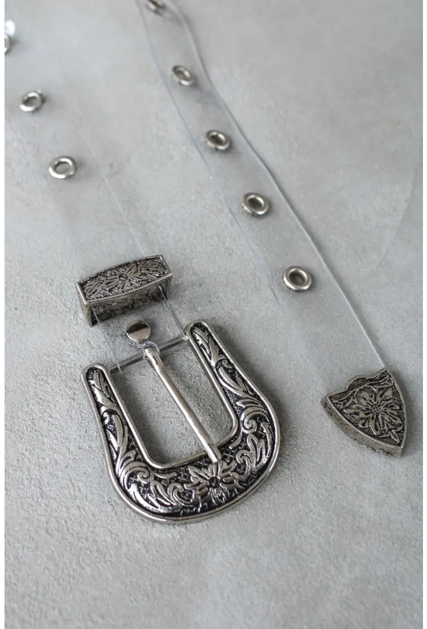 Kadın No Color Kuş Gözlü Şeffaf Kemer BE620