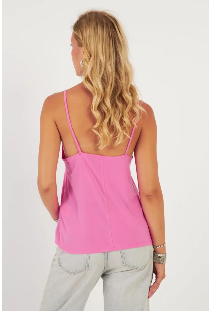 Kadın Pembe Dantelli Atlet AYD353