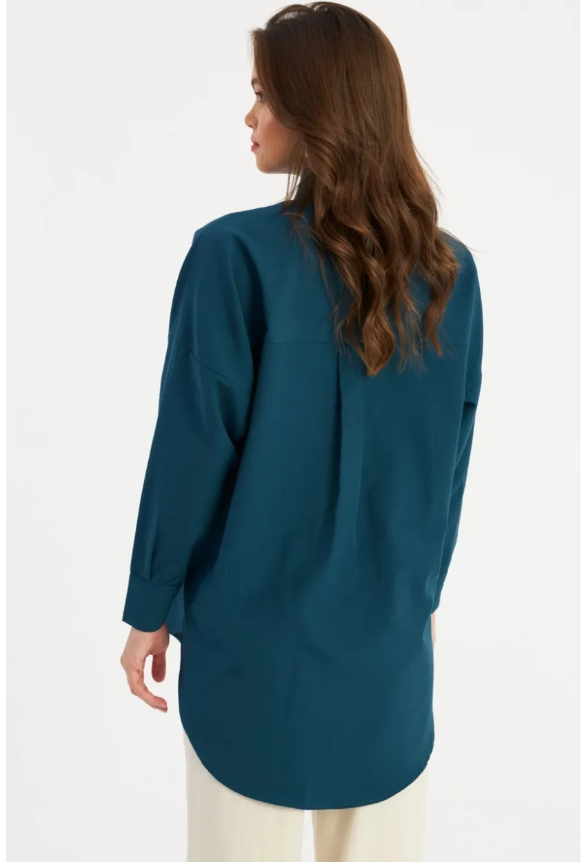 Kadın Petrol Zımbalı Gömlek MASF1