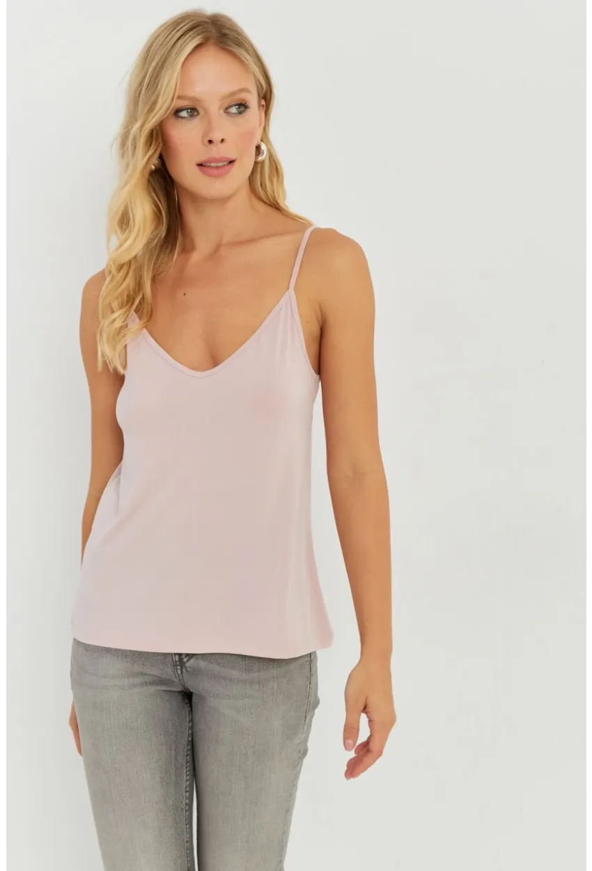 Kadın Pudra Askılı Bluz AYD269