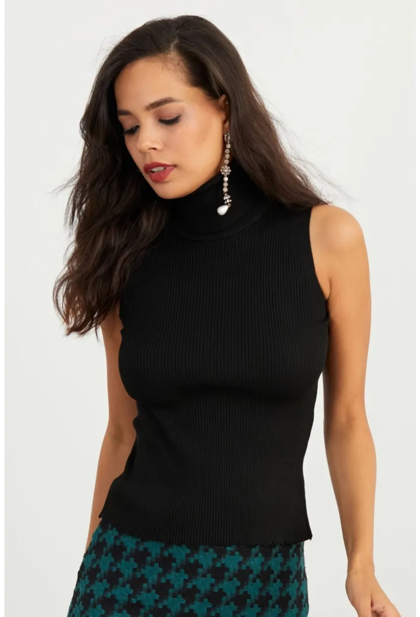 Kadın Siyah Balıkçı Bluz YV97