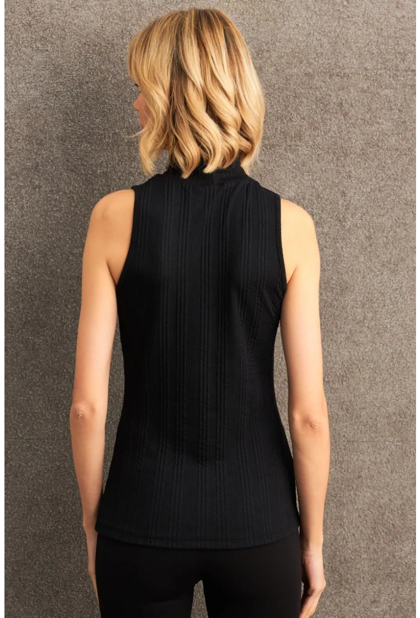 Kadın Siyah Balıkçı Yaka Bluz TF65