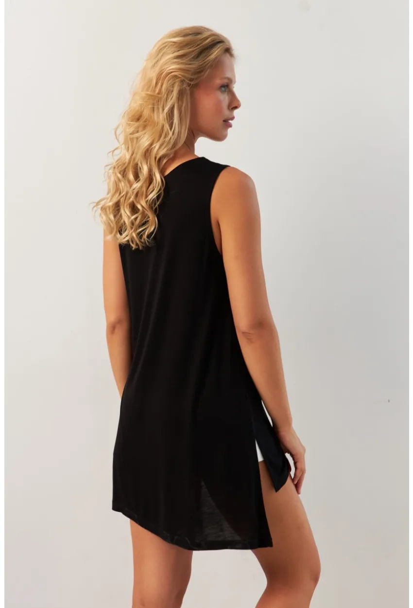 Kadın Siyah Basic Bluz RX437