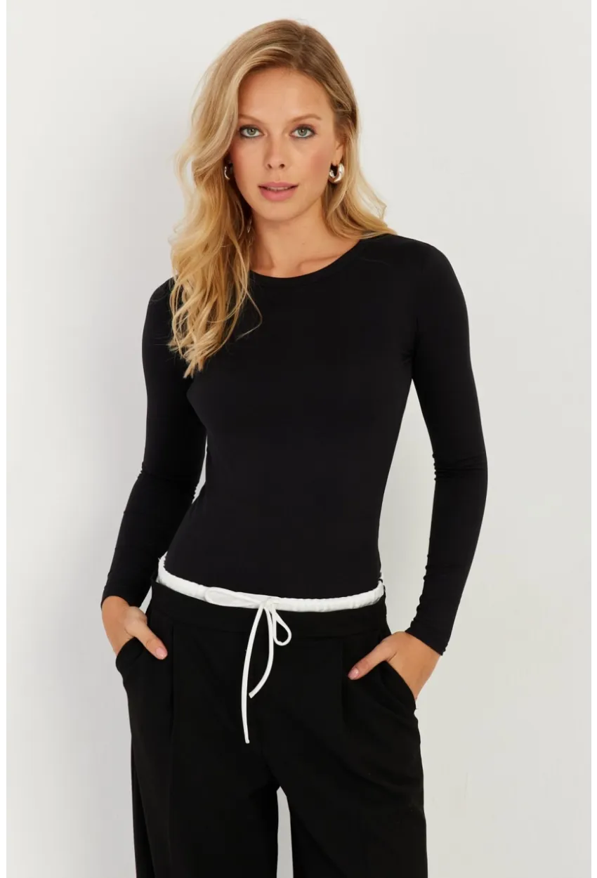 Kadın Siyah Bluz LPP1253