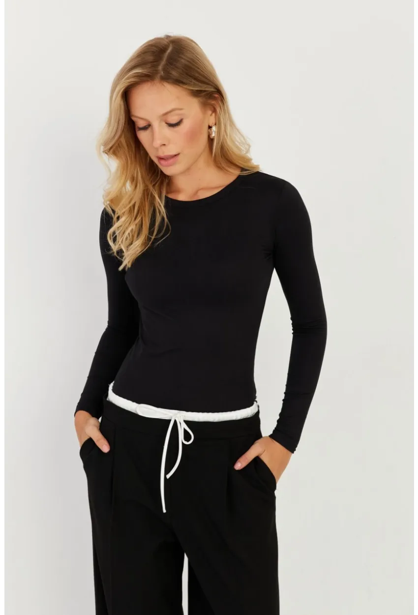 Kadın Siyah Bluz LPP1253