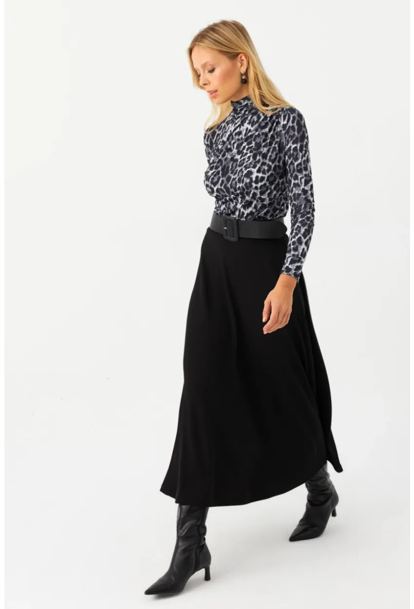 Kadın Siyah Çan Etek MLON3005