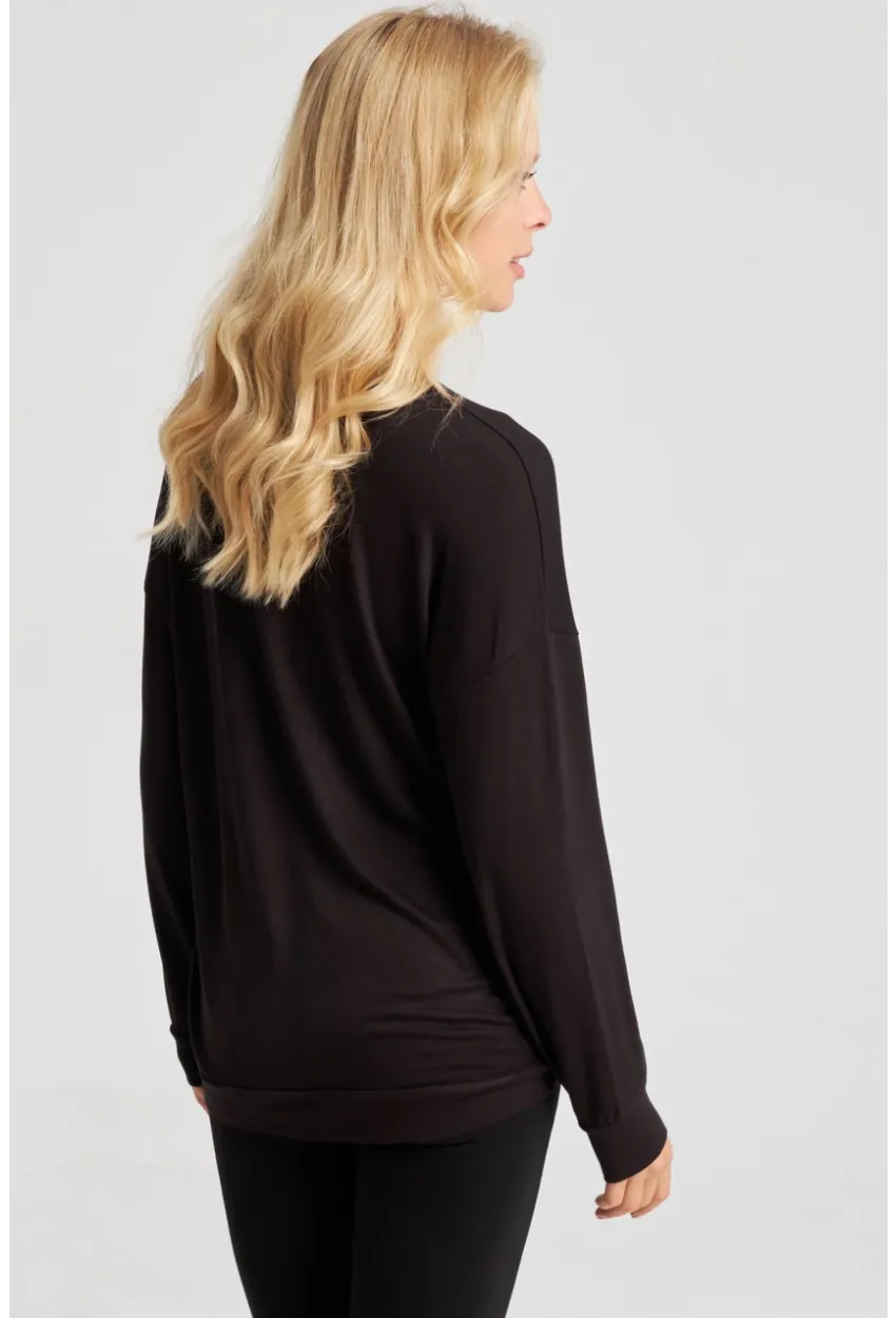 Kadın Siyah-Gold Payetli Uzun Bluz ST3124