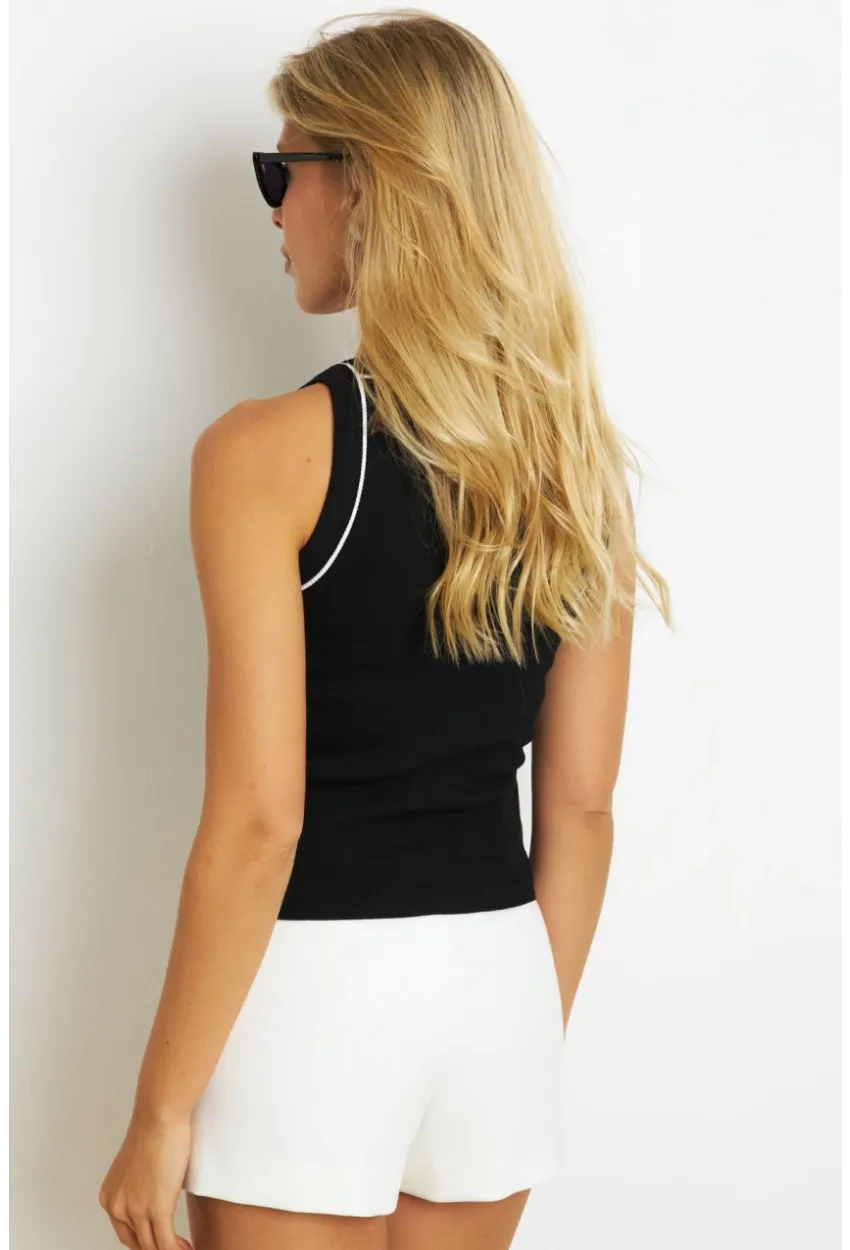 Kadın Siyah Halter Yaka Kaşkorse Bluz AYD326