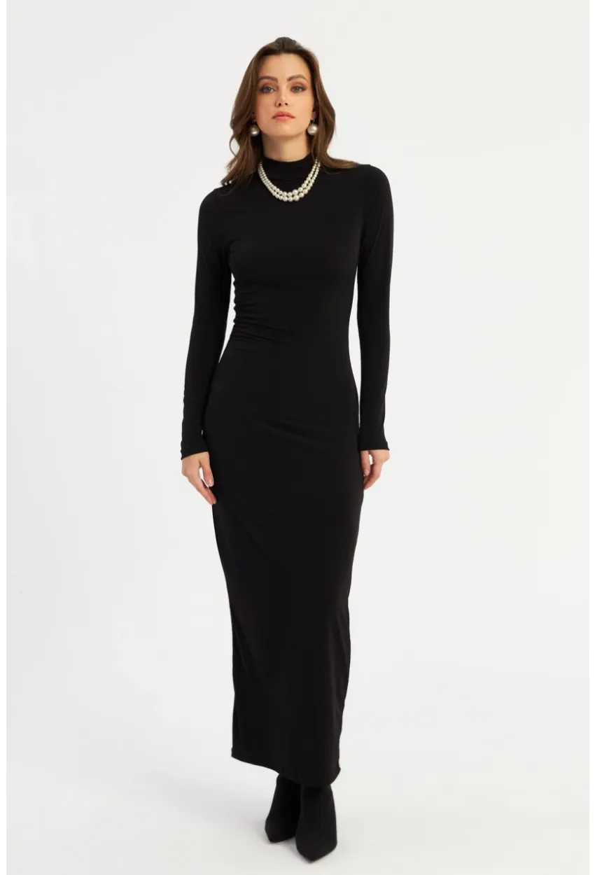 Kadın Siyah Maxi Elbise MLİK100
