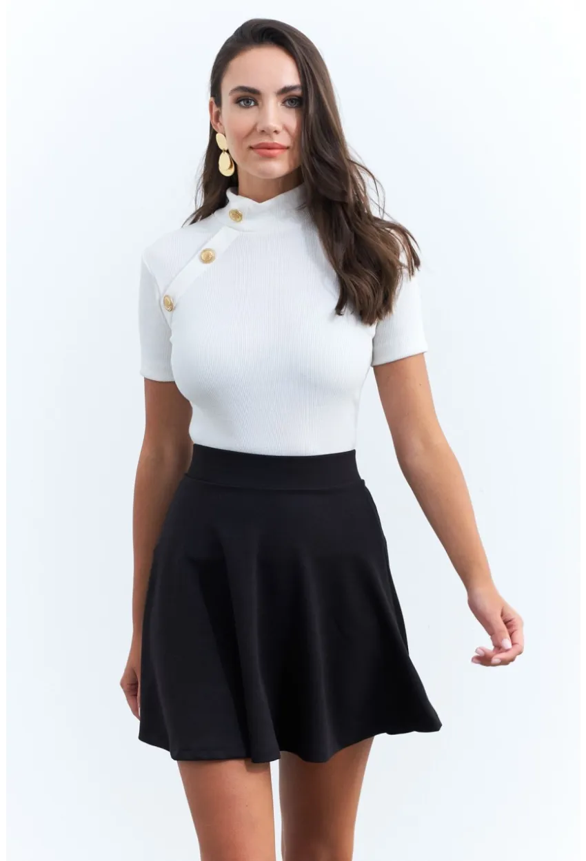 Kadın Siyah Mini Etek ELT3240