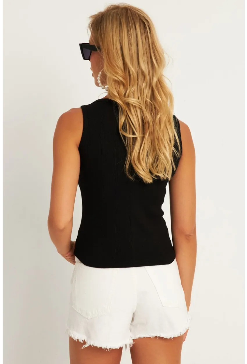 Kadın Siyah Nakışlı Kaşkorse Bluz MK17