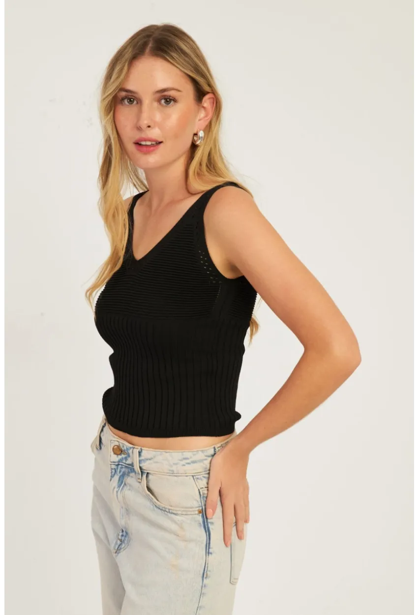 Kadın Siyah Triko Bluz SMT225