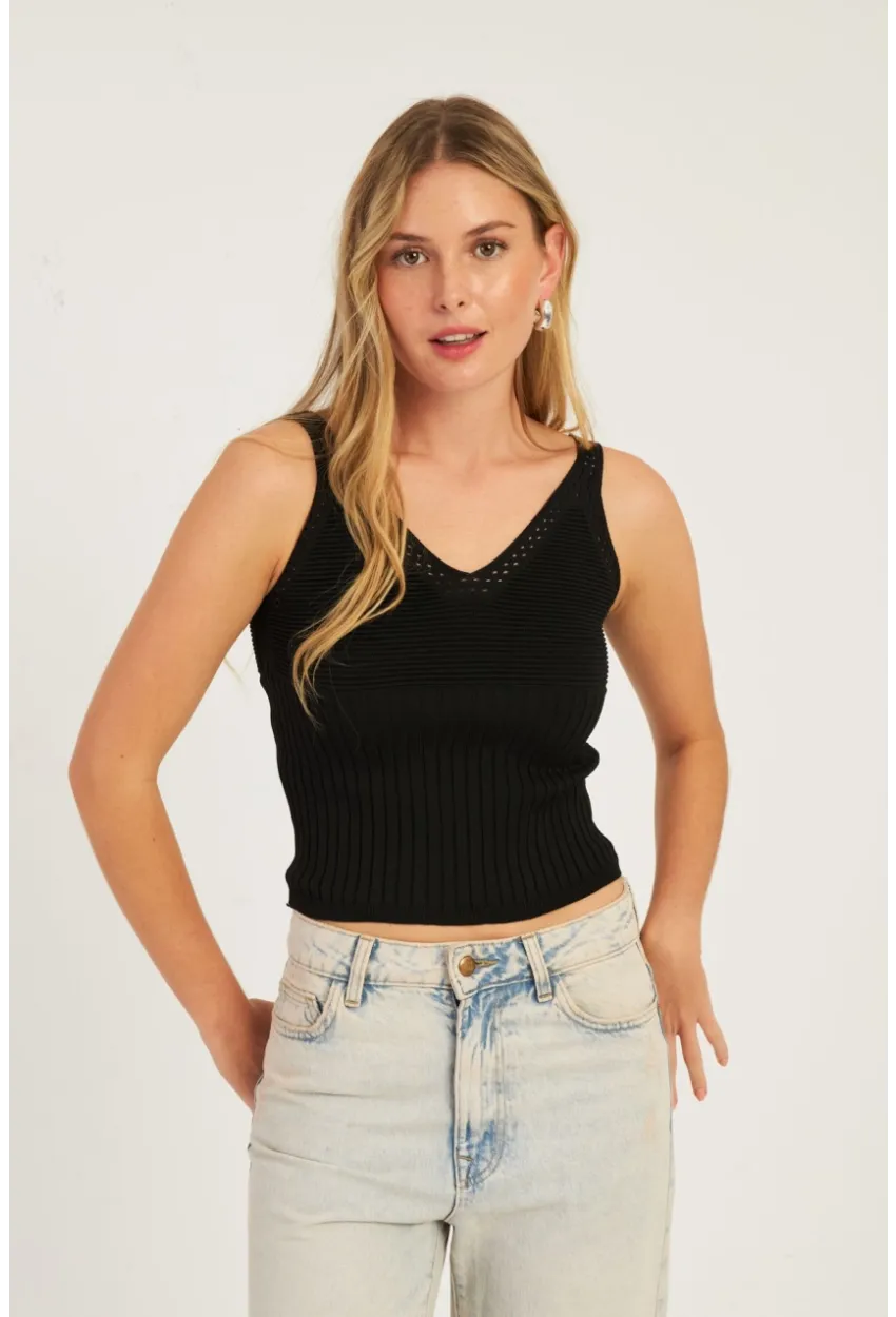 Kadın Siyah Triko Bluz SMT225