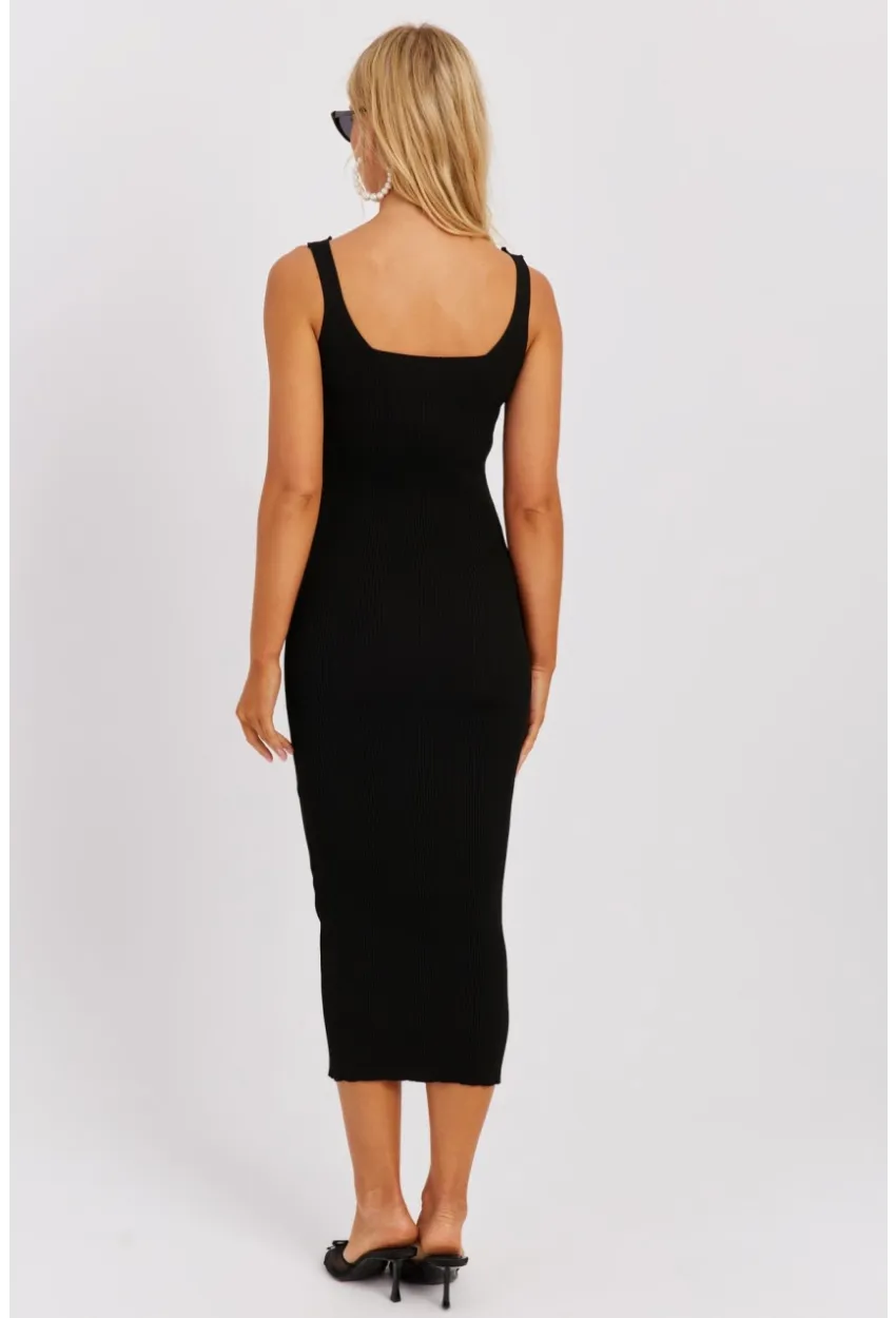 Kadın Siyah Triko Elbise YZ631