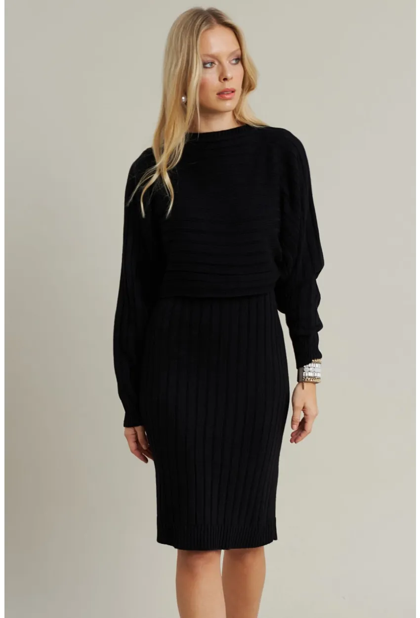 Kadın Siyah Triko İkili Takım ELT12014