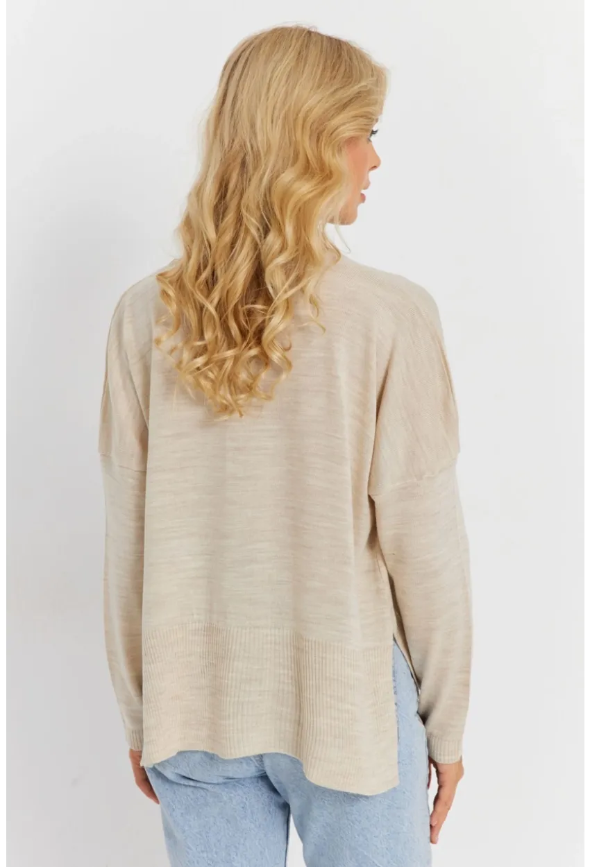 Kadın Taş Önü Kısa Triko Kazak YİL551