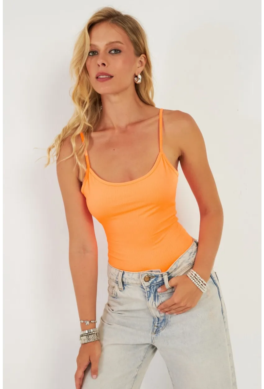 Kadın Turuncu Kaşkorse Body AYD367