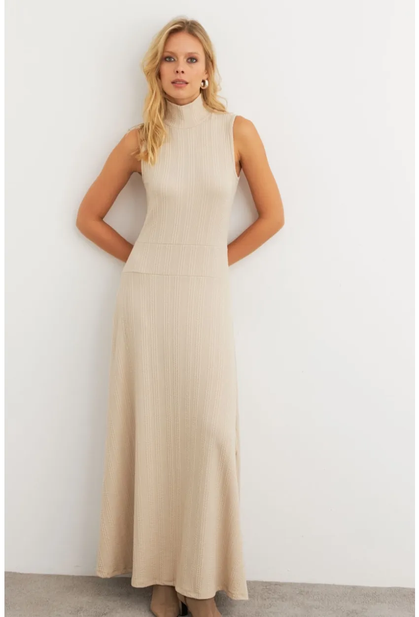 Kadın Vanilya Basic Maxi Elbise MTF29