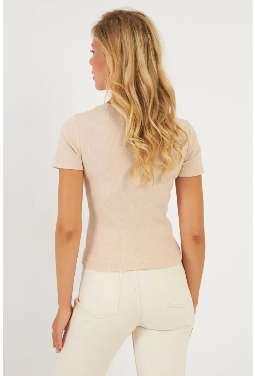 Kadın Vanilya Zincir Aksesuarlı Bluz XL2020