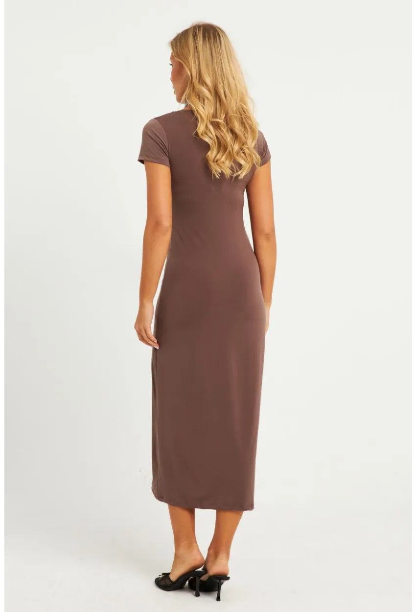 Kadın Vizon Basic Midi Elbise DMR261