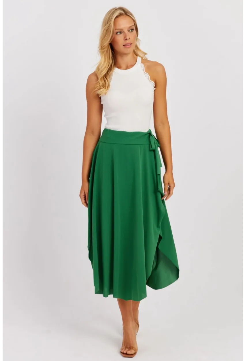 Kadın Yeşil Asimetrik Etek LV176